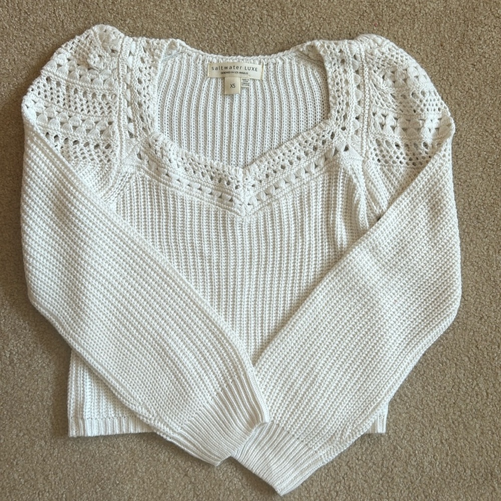 NWOT Salt Water Luxe Cream sweater